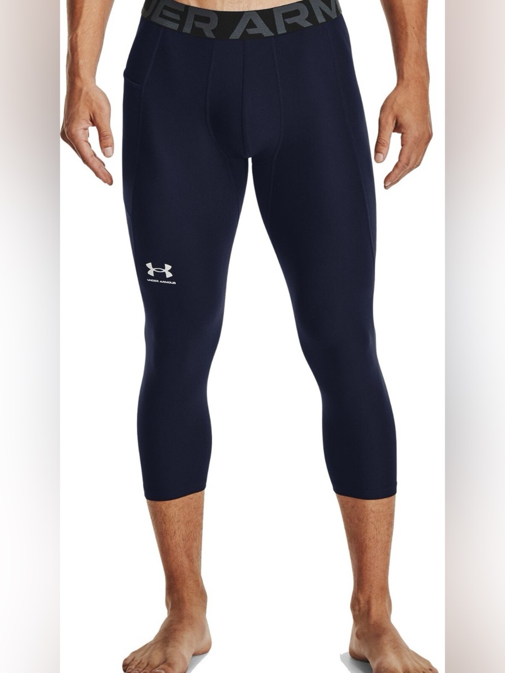 Under Armour Midnight Navy Heatgear Compression 3/4 Leggings